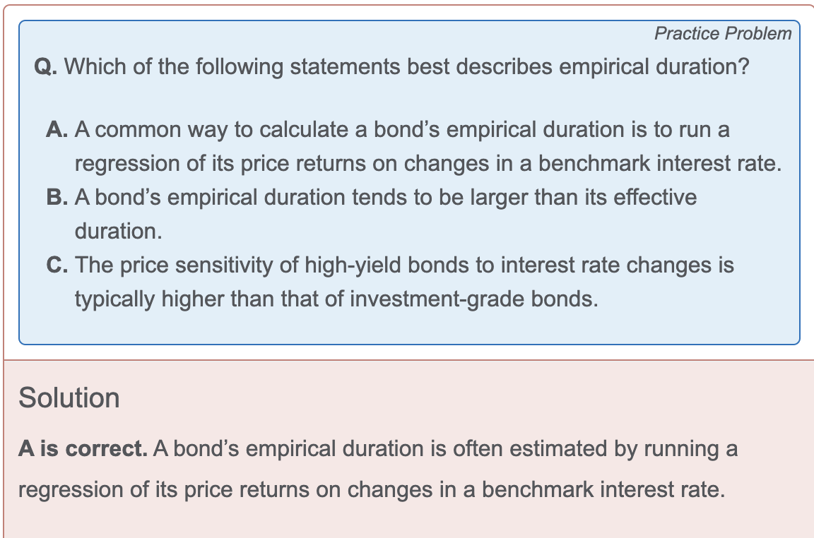 Empirical Duration-有问必答-品职教育 专注CFA ESG FRM CPA 考研等财经培训课程